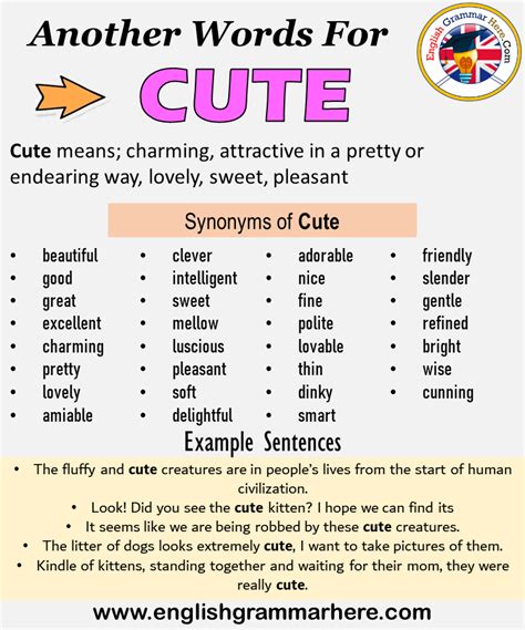 cute synonym|other words for cuteness.